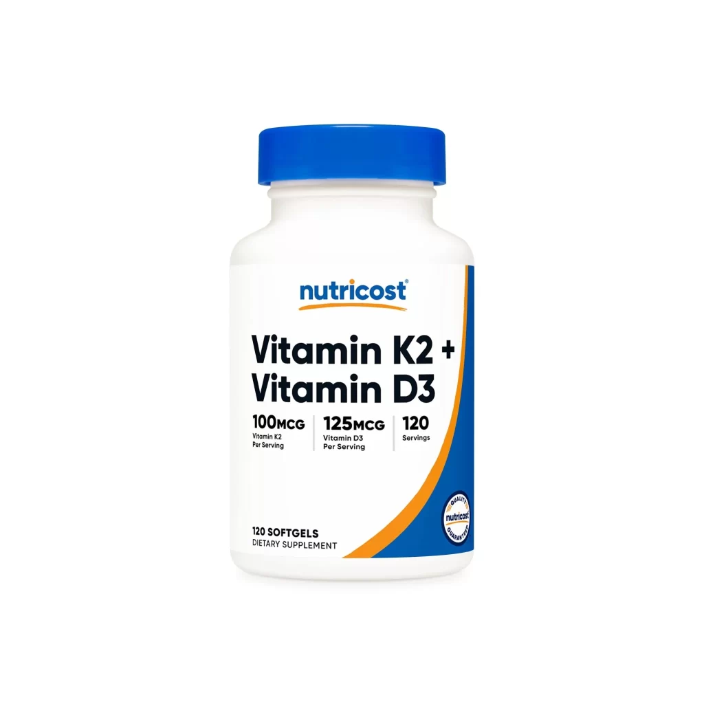 nutricost vitamin k2 + vitamin d3 x120 softgel