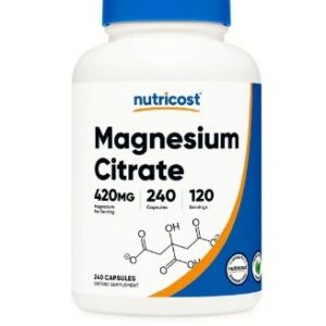 nutricost citrato de magnesio x420mg. 240caps. nutricost