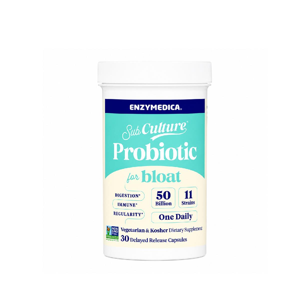 Enzymedica, SubCulture™ Probiotic For Bloat, 50 mil millones, 30 cápsulas de liberación retardada