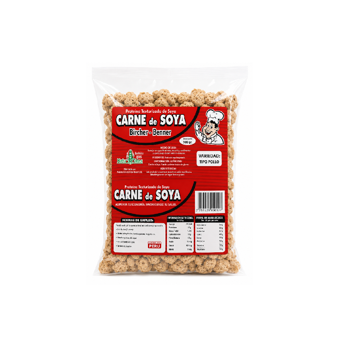 Soya deshidratada en trozos x500gr. (tipo pollo)